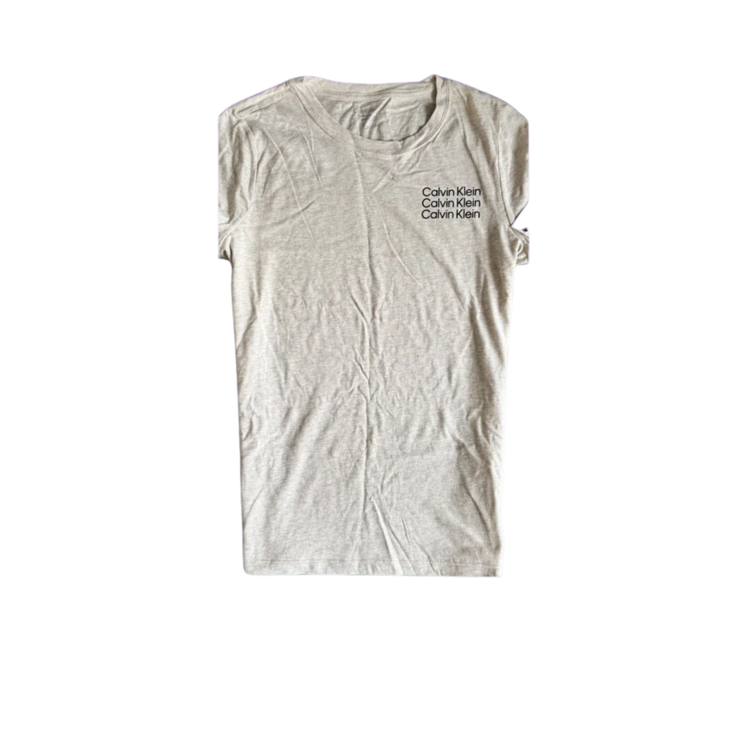 Camiseta Feminina Baby Look ♡ Calvin Klein Cinza
