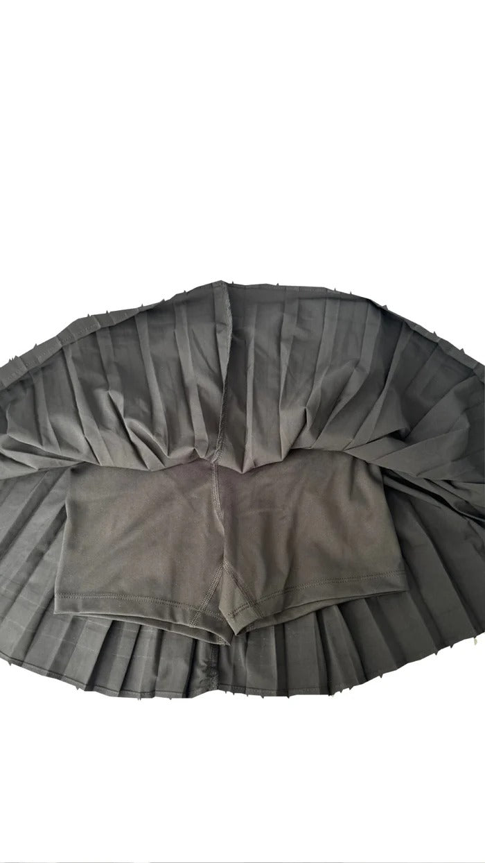 Short Saia Feminino Esportivo ♡ Preto com Listra
