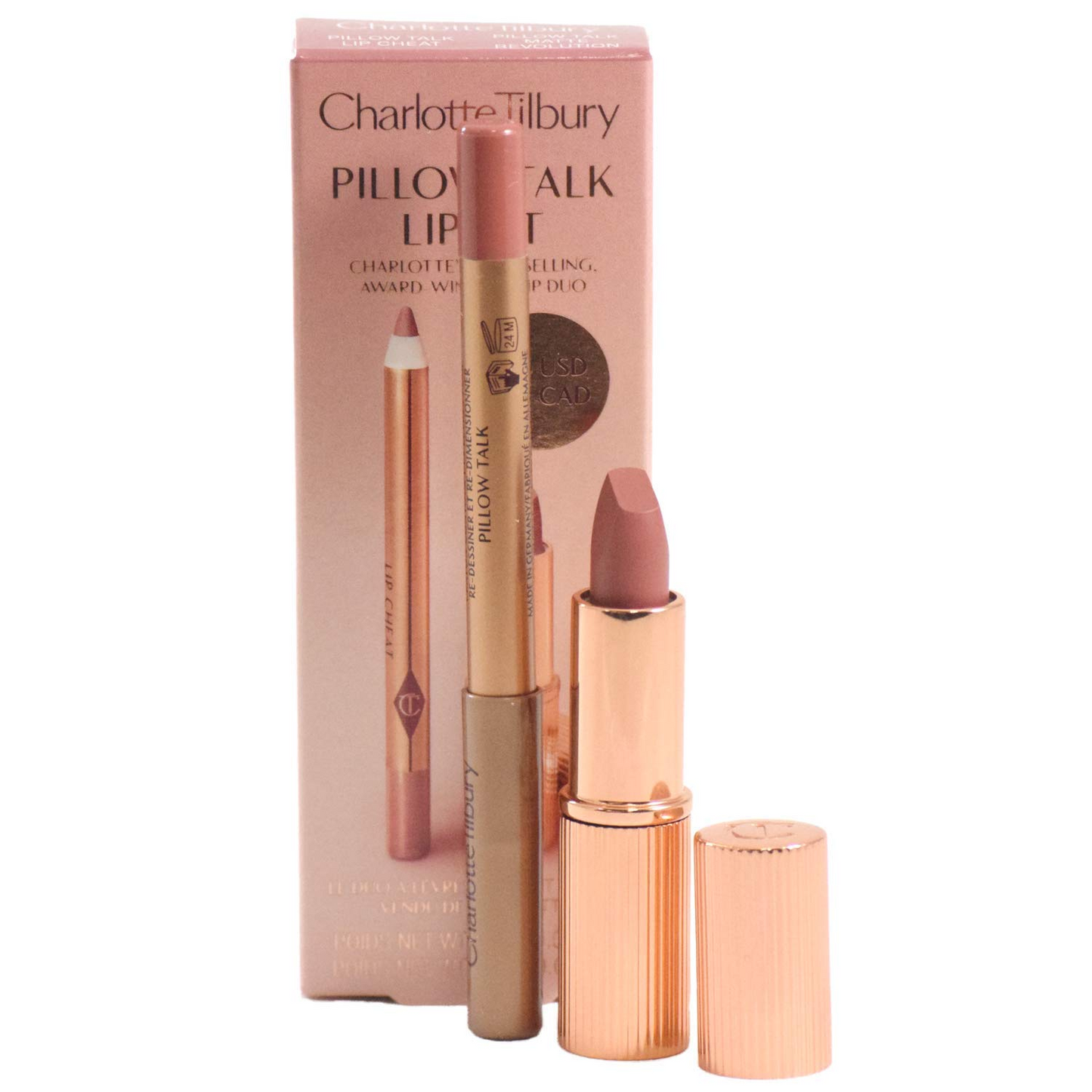 Kit Mini Batom + Lápis Pillow Talk ♡ Charlotte Tilbury