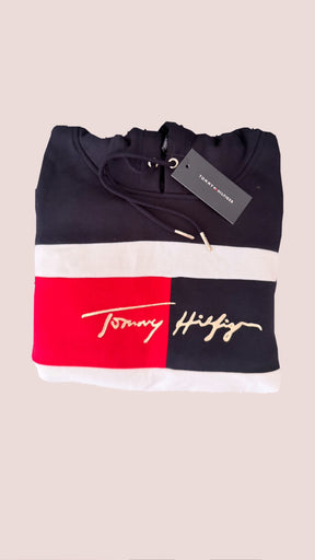 blusa frio moletom manga cumprida e capuz ♡  tommy hilfiger