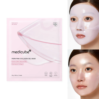 Máscara Gel Colágeno ♡ Rosa com PDRN