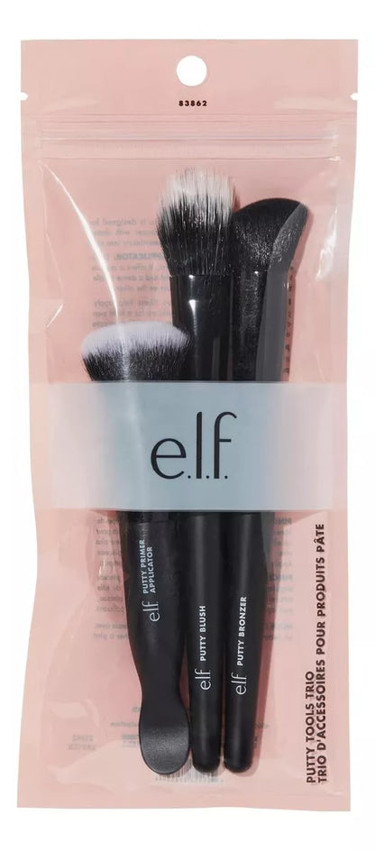 Kit de Pincéis e.l.f. ♡ 3 Peças