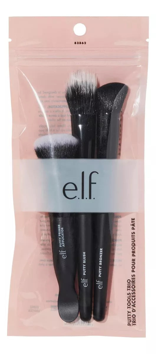 Kit de Pincéis e.l.f. ♡ 3 Peças