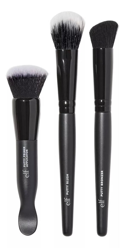 Kit de Pincéis e.l.f. ♡ 3 Peças