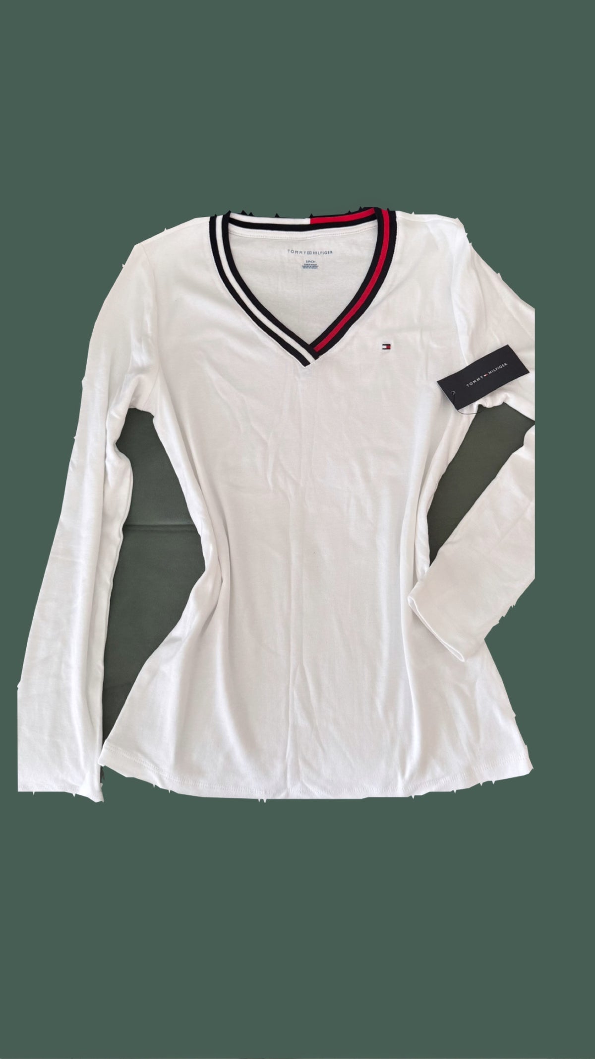 blusa branca manga cumprida ♡  tommy hilfiger