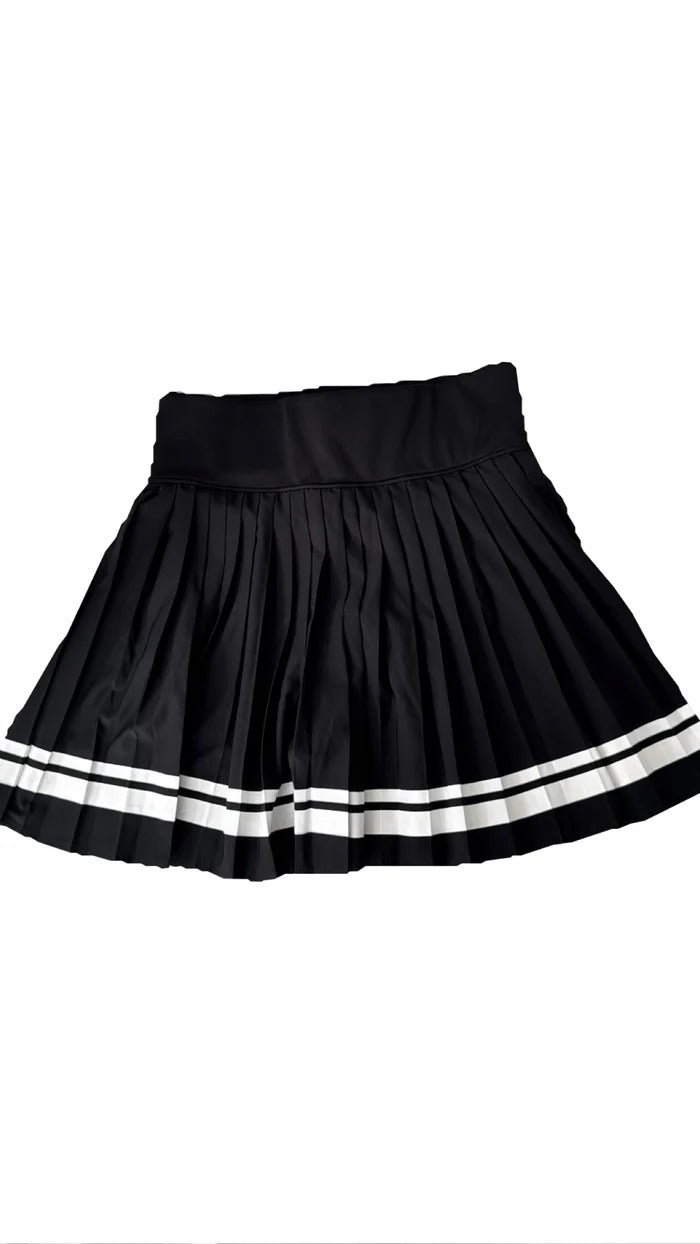 Short Saia Feminino Esportivo ♡ Preto com Listra