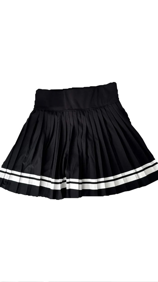 Short Saia Feminino Esportivo ♡ Preto com Listra
