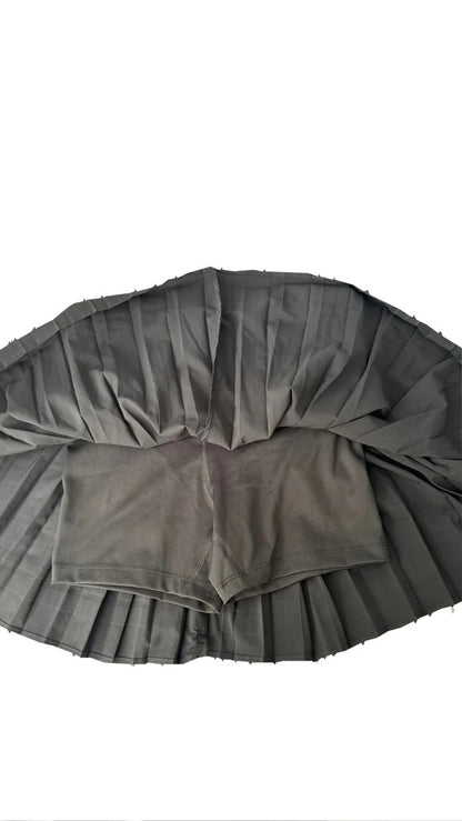 Short Saia Feminino Esportivo ♡ Preto com Listra