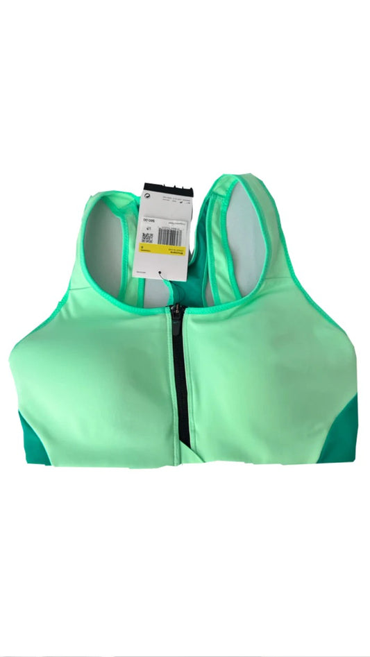 Top Esportivo Nike ♡ Verde com Zíper Frontal